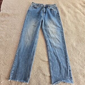 Princess Polly Medium‎ Washed Rough Hem Denim Jeans Women's Size 6